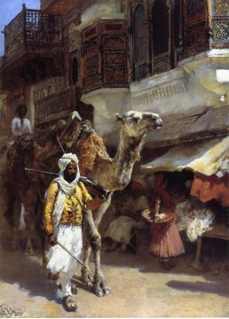  Leading Painting - Man Leading a Camel Persian Egyptian Indian Edwin Lord Weeks